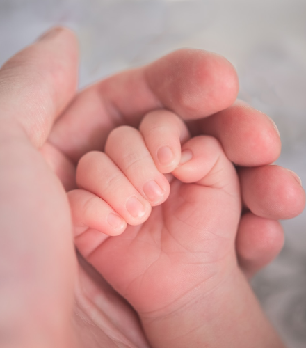 hand holding a baby hand